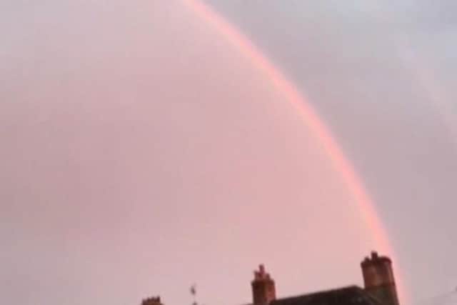 A pink rainbow