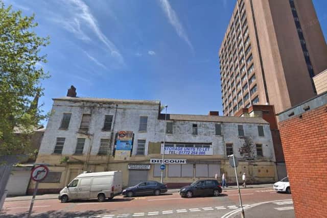 The warehouse in Church Row, Preston, which is set to be demolished for the 20 storey apartment complex (Image: Google Maps)
