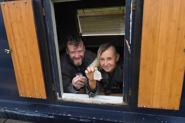 Lee and Michelle Johnson with their healing crystals