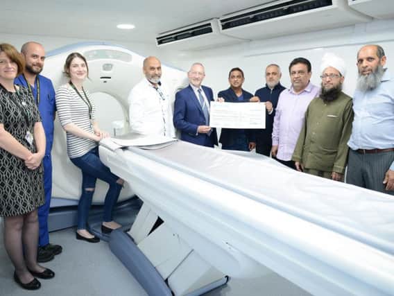 The Masjid-E-Noor Preston donated 6,805 to the post-mortem CT service based at Royal Preston Hospital, which was presented by the Head Imam, Moulana Yunus Misbahi to Paul Havey, Deputy Chief Executive at Lancashire Teaching Hospitals NHS Foundation Trust.