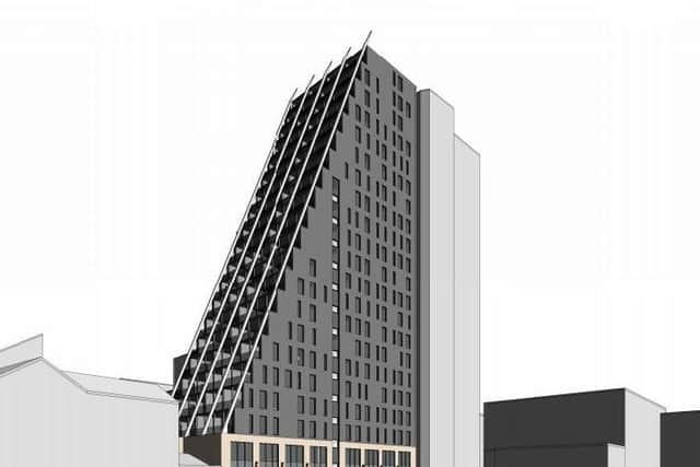 Plans for a new 20-storey apartment complex have been lodged with Preston Council (1618 Architects)