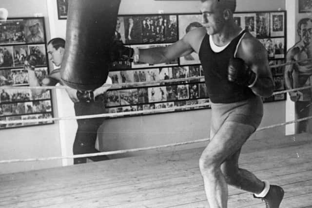 Primo Carnera in training