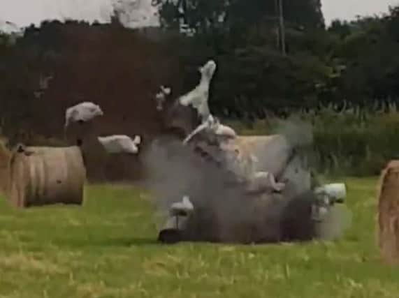 The World War 1 grenade was safely detonated by the bomb disposal team after it was pulled from the Leeds Liverpool Canal in Tarleton yesterday (July 4)