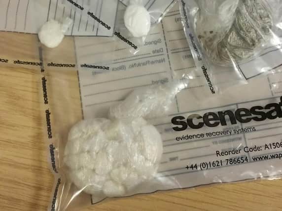 Suspected drugs recovered by police after a man was detained in Preston