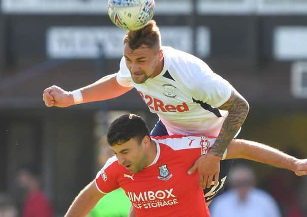 Preston's only summer signing so far Patrick Bauer in action at Bamber Bridge