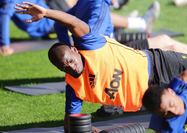 Paul Pogba  during a Manchester United training session at WACA in Perth