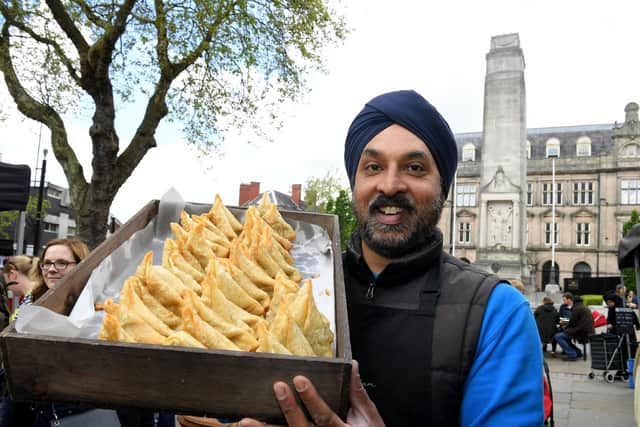 Amrik Rauth at the first ever Makers Market on Preston Flag Market (JPIMedia)