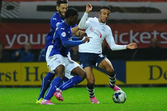 Callum Robinson on his Preston debut against Chesterfield in September 2014