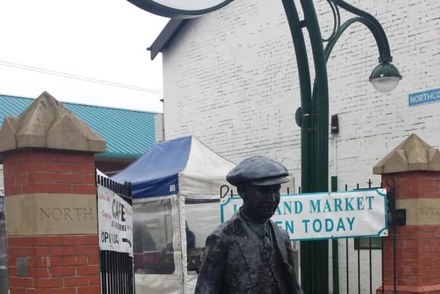 The Leyland Market statue