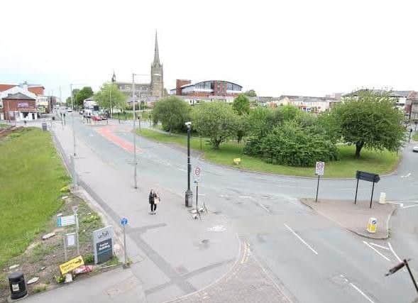 The Adelphi roundabout as it looked in 2017