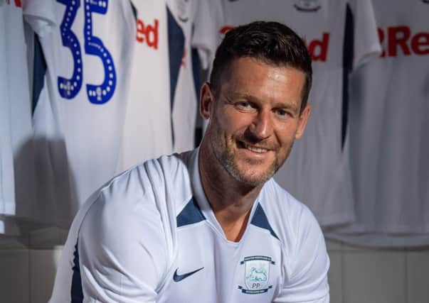 David Nugent in the Deepdale dressing room after signing for Preston (photo: PNE)