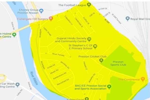 The area in yellow is where the Section 34 order will be enforced