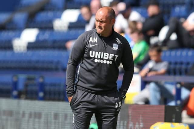 North End manager Alex Neil on the touchline at Deepdale during the defeat to Southampton