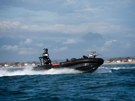 The Pacific 950 Rigid Inflatable Boat being trialled by BAE Systems and the MoD