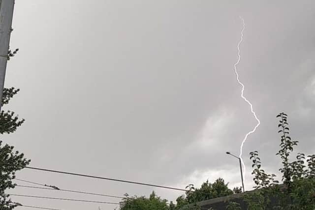 Lightning over Preston, caught by Chris Benson