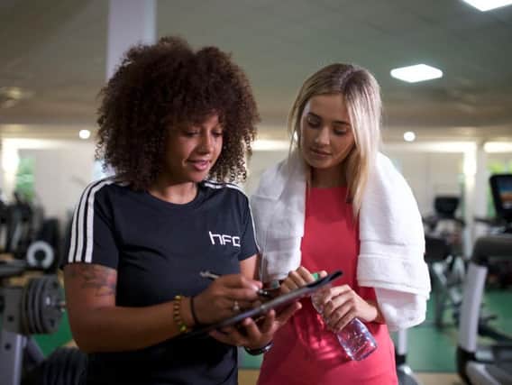 Health and Fitness Education tutor Vici Thompson (left) in action.