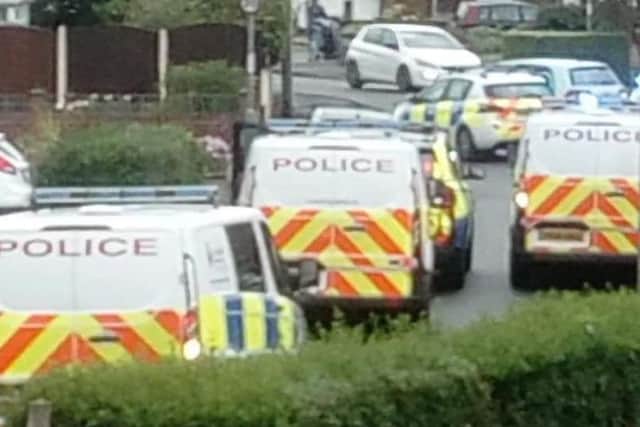 Six police vehicles descended on Withy Grove Crescent in Bamber Bridge on Tuesday, July 30 after a gang of men wielding baseballs smashed the windows of a home