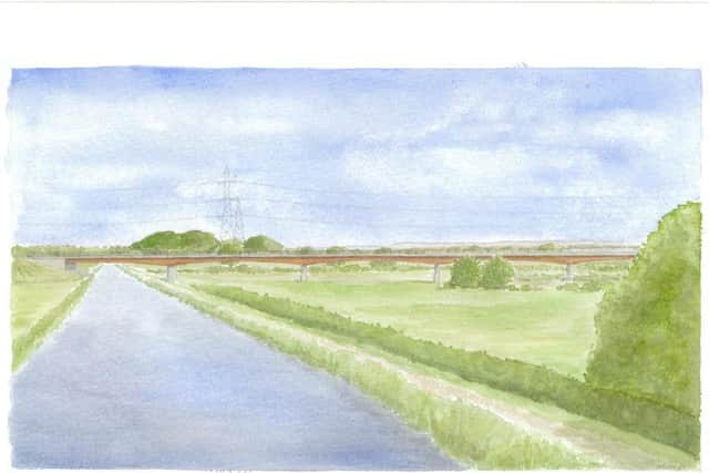 Lea Viaduct crossing the Lancaster Canal (courtesy of Lancashire County Council)