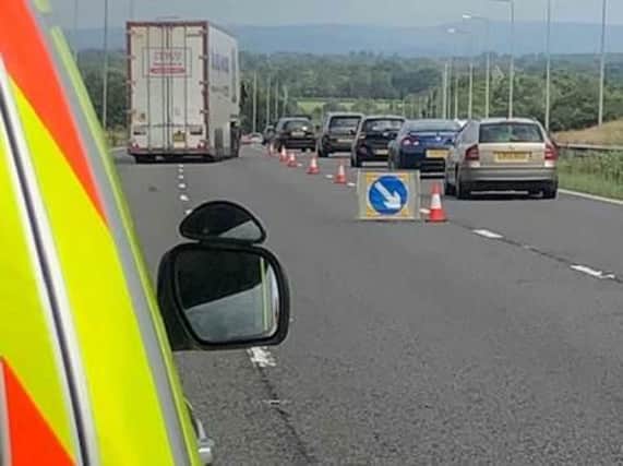 Highways England shared a photo of the incident on the M6 showing the broken down lorry.