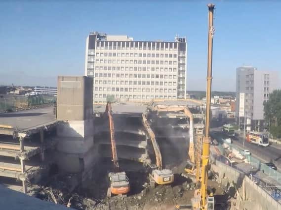 See Preston's former indoor market car park disappear in incredible time-lapse footage