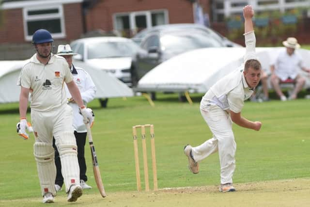 Ross Bretherton in action with the ball against Chorley