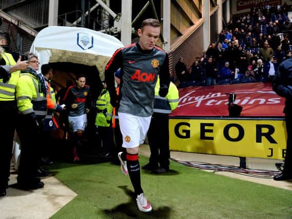 Wayne Rooney ahead of Manchester United's visit to Deepdale to play Preston in the FA Cup in February 2015