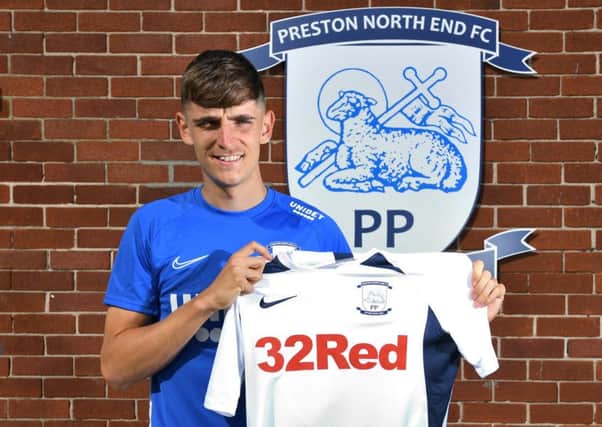 First day as a Preston player at Springfields (photo: PNE)