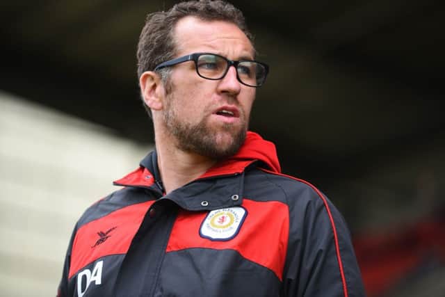 Artell on the touchline as manager of Crewe Alexandra