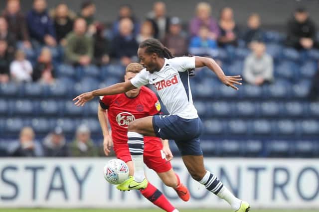 PNE midfielder Daniel Johnson in action against Wigan