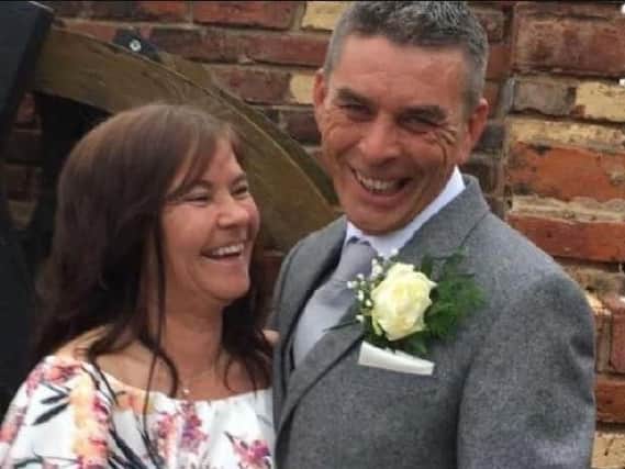 Colin Whiteside, 52, leaves behind his wife Caroline (pictured) and two daughters Michelle and Shannon. . Pic: Caroline Whiteside