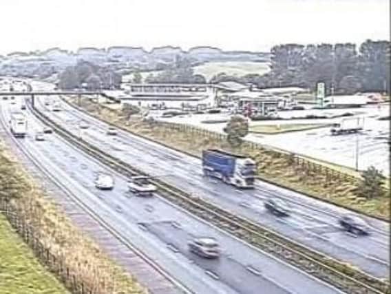 A lorry has jackknifed this morning on the M61 near junction 8 at Chorley
