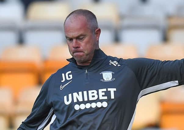 New PNE keeper coach Jonathan Gould at Valley Parade on Tuesday