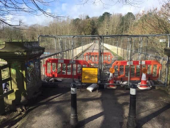 Parts of The Tram Road Bridge in Avenham Park are beyond repair but the city and county councils are considering options for the future of the bridge