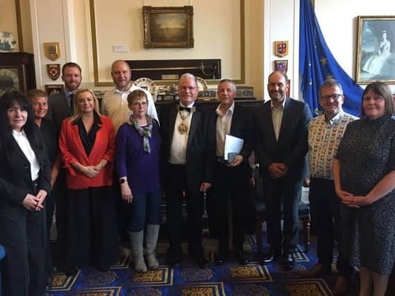 The Purple Flag inspectors with Mayor of Preston Coun David Borrow and others
