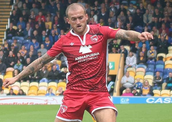 Lewis Alessandra came closest to scoring for Morecambe