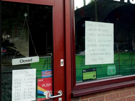 New China on the corner of Fleetwood Street, off Water Lane, remains closed today (August 20) after a fire involving a frying range. Credit: Tony Worrall