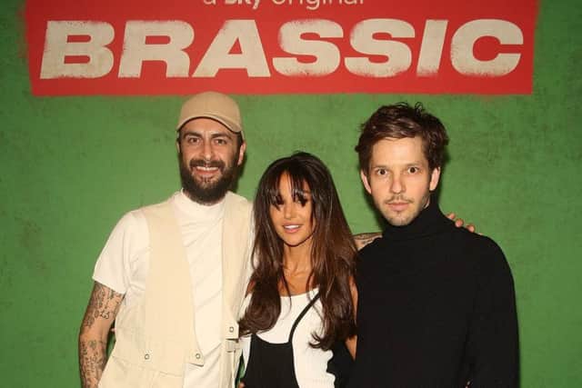 Joe Gilgun, Michelle Keegan and Damien Molony at the Manchester screening of Brassic (PHOTOS: Dave Benett/Getty Images for Sky)
