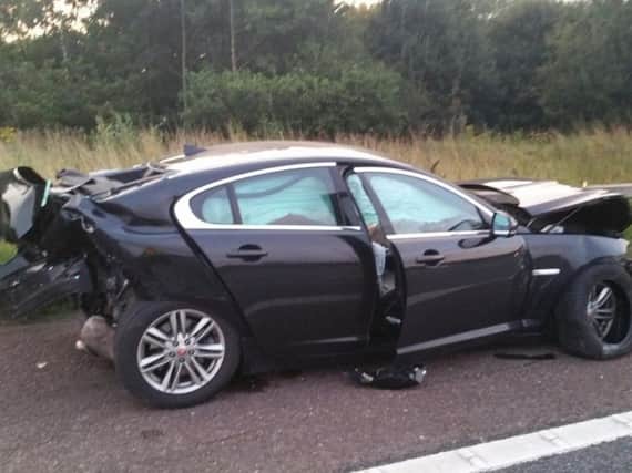 One of the vehicles involved (Lancs Road Police)