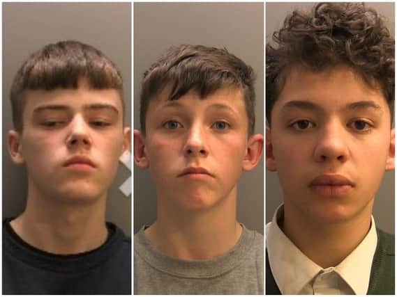 Missing teenagers Ryan Bond, Joshua Broome and William Stephenson-Coulton