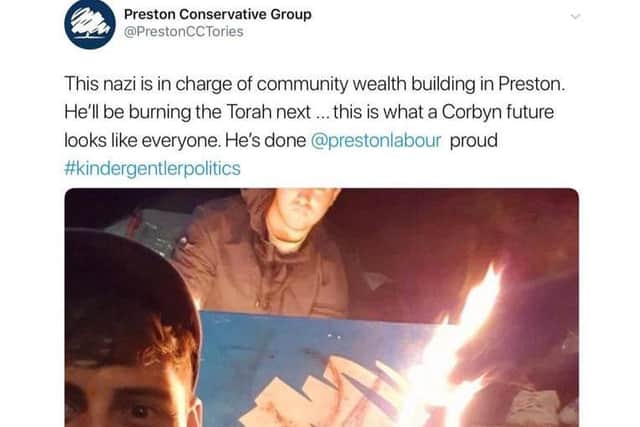 Conservative councillors hit back calling coun Bailey a "Nazi" following his controversial Tweet.
