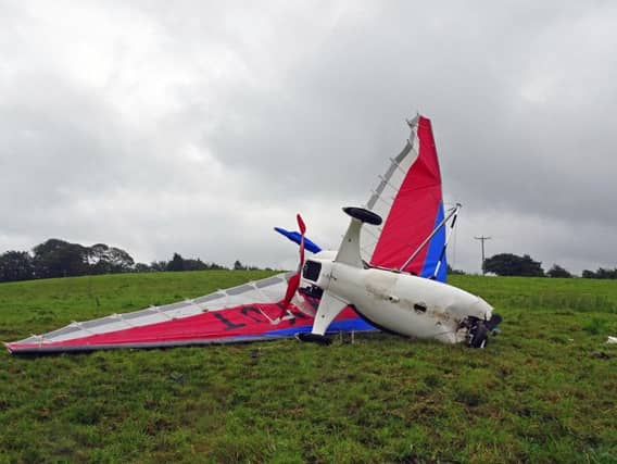 The pilot, a man in his 60s, was rushed to hospital. (Credit: Steve Williams)