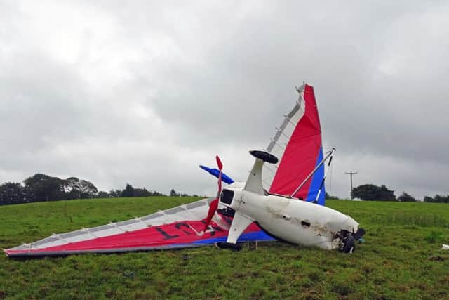 The pilot, a man in his 60s, was rushed to hospital. (Credit: Steve Williams)