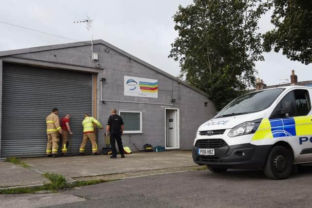Lancashire Fire and Rescue Service helped police gain access to the shuttered units this morning (August 29)