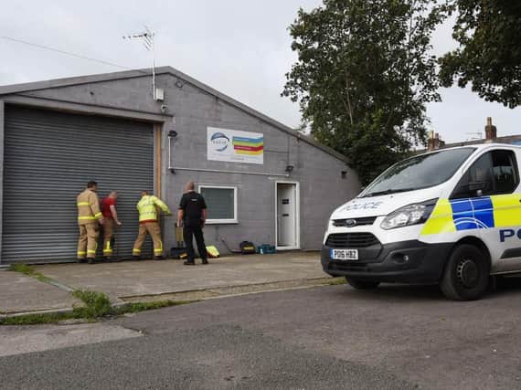 Lancashire Fire and Rescue Service helped police gain access to the shuttered units this morning (August 29)