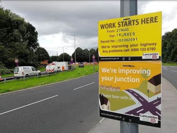 Work at the junction of Leyland Road and Liverpool Road