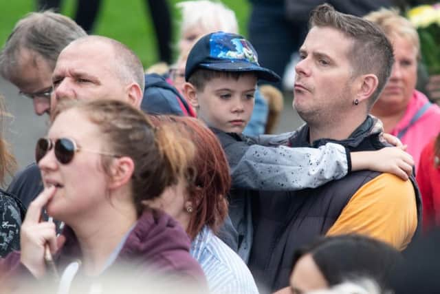Young and old attended the walk last night.