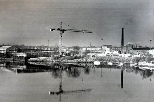 Early stages of the bridge at Preston Docks