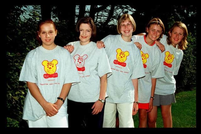 Gemma Pilkington, Stacey Charlesworth, Laura Johnston, Cathy Hinchliffe and Joanne Bamber, fund raisers at Penwortham Girls High School who helped raise 3600 for Christie Hospital