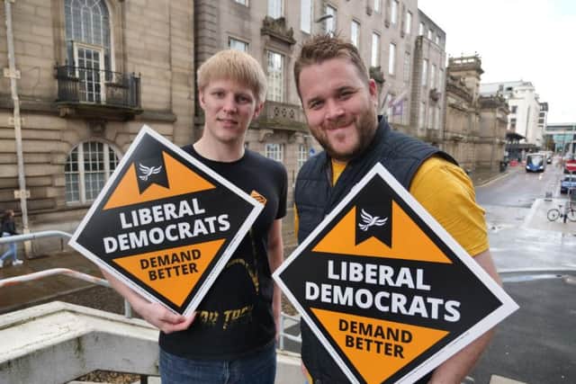 Coun Neil Darby and coun John Potter of Preston's Lib Dem group