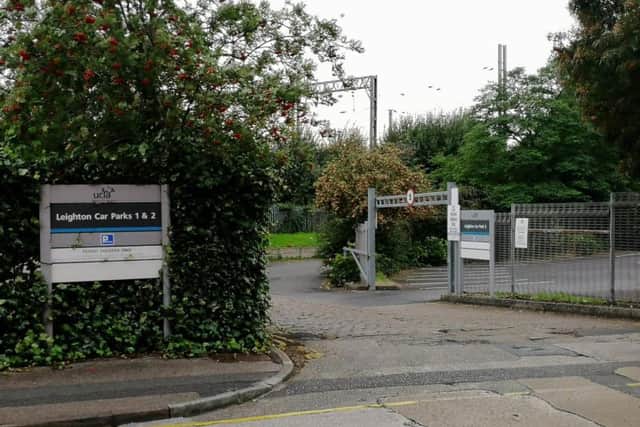 ...but it is barely visible from the road and lies behind a UCLAN car park.
